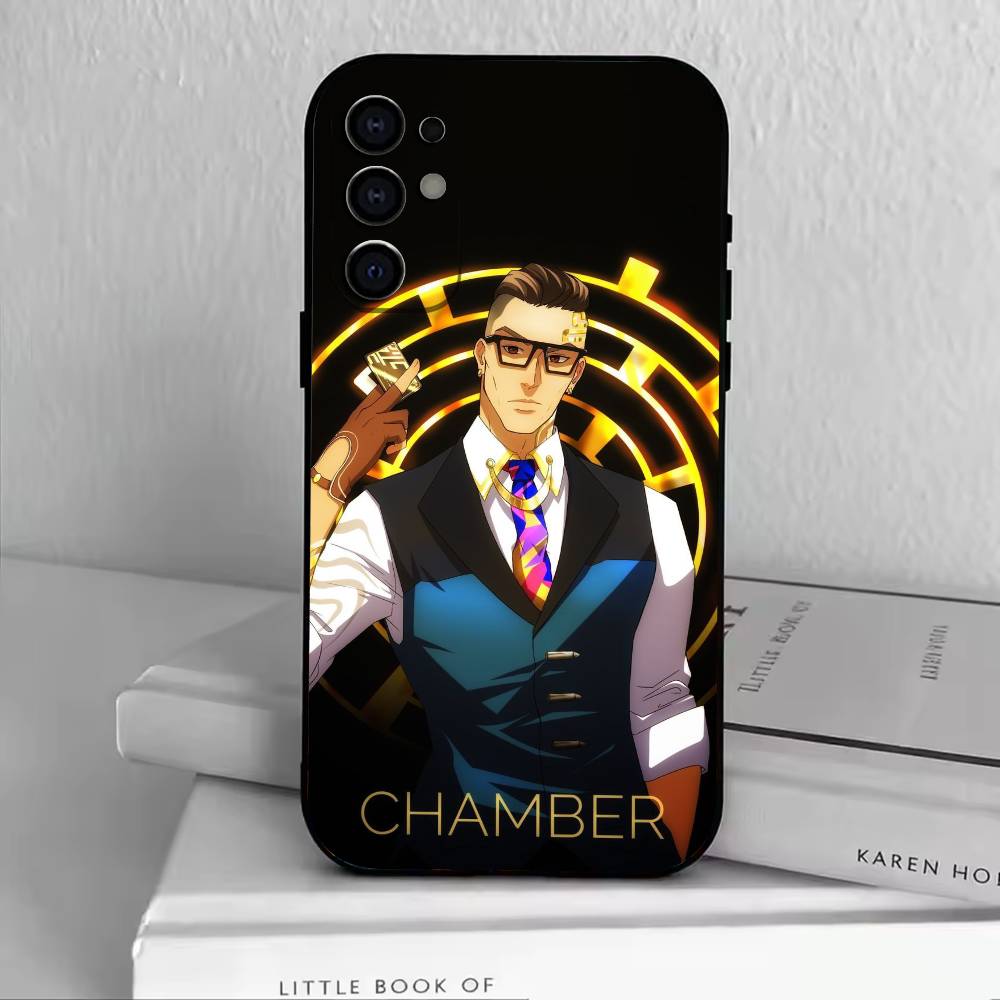 Games V-Valorant Phone Case For Samsung S25,S24,S21,S22,S23,S30,Ultra,S20,Plus,Fe,Soft Silicone Black Cover