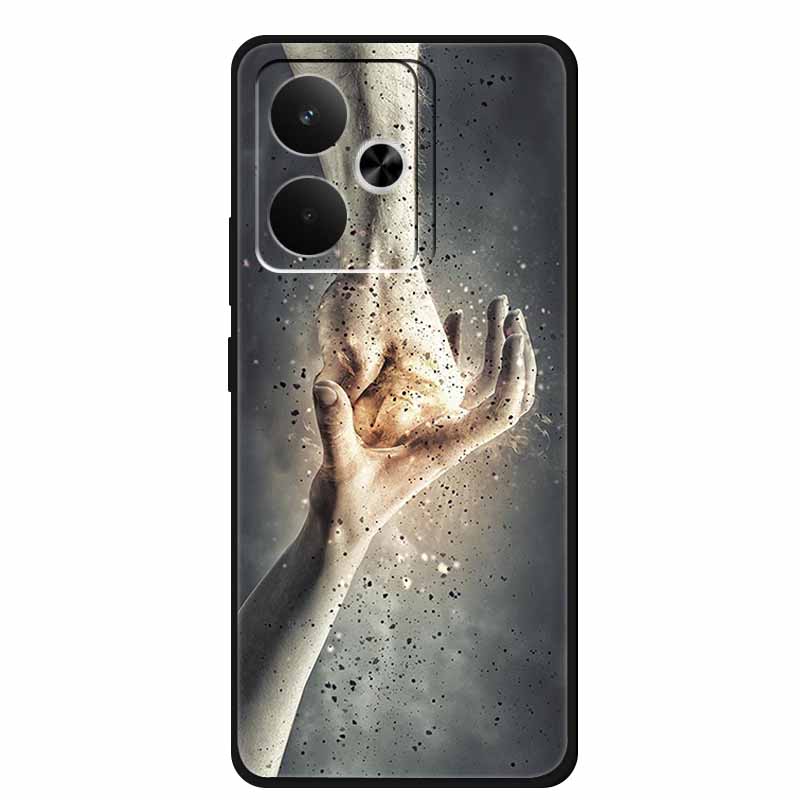 Для телефона Realme GT 7 T 7T Чехол Модные Фото Черный Силикон Мягкая Задняя Крышка Чехол Для Realme GT 7T GT7 7 T Чехол GT7T Coque Capa