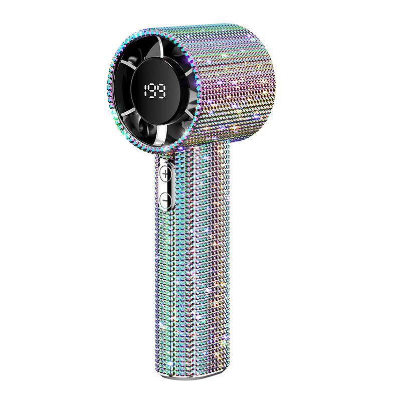 Мини-вентилятор USB с цифровым дисплеем, портативный, высокоскоростной, с хладоэлементом и усиленной конструкцией