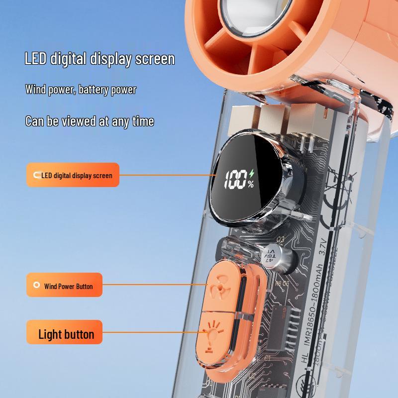 New High-Speed Turbo Mini USB Fan: Silent, Powerful, Long-Lasting, 100-Speed Handheld Cooler
