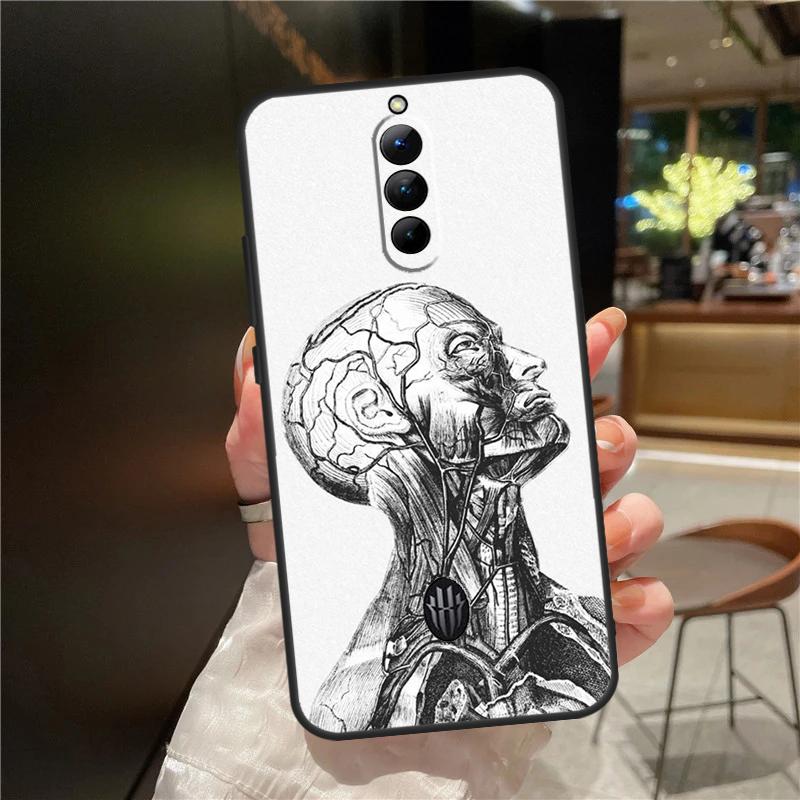 Чехол с анатомическим рисунком для ZTE Nubia Red Magic 11 10 9 8 8S 9S 10S Pro Plus 6 7 6S 7S Для RedMagic 10 Air Чехол