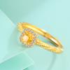 2025 Новое серебряное кольцо с желтым бриллиантом 925 пробы с маленьким кубиком сахара, кольцо с бриллиантом Tengman от актрисы, ювелирные изделия с изображением персонажей премиум-класса