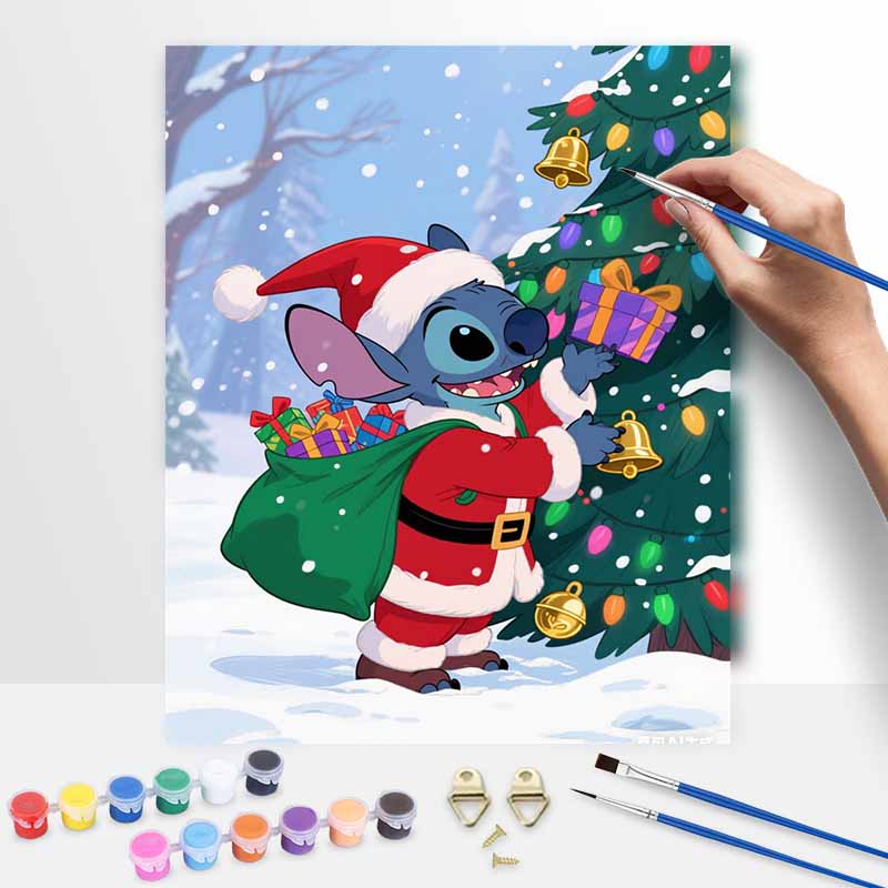 Disney Цифровой набор для рисования маслом Рождественский Санта Стежок Ручная раскраска Покраска Декор для дома