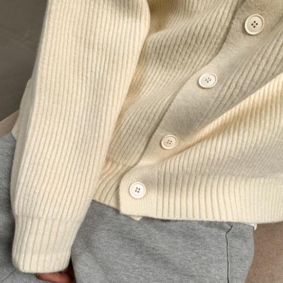 Осень-зима мужской свитер кардиган высокий воротник защита шеи трикотаж толстый эластичный