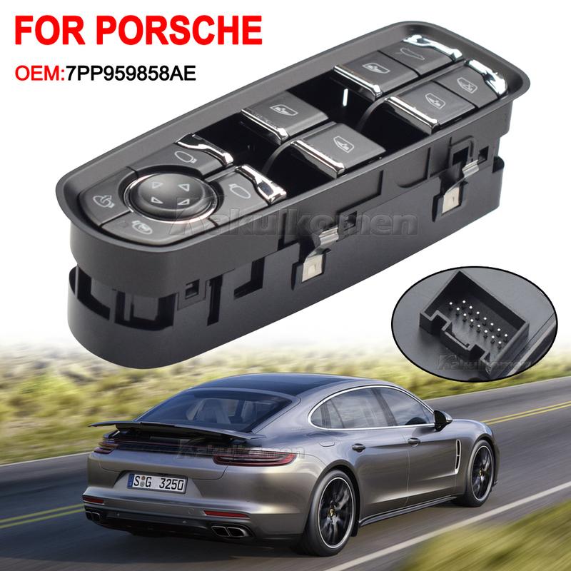 Высококачественная кнопка переключателя стеклоподъемника передней левой двери для Porsche Cayenne Macan Panamera 7PP959858RDML 7PP959858MDML 7PP959858AEDML