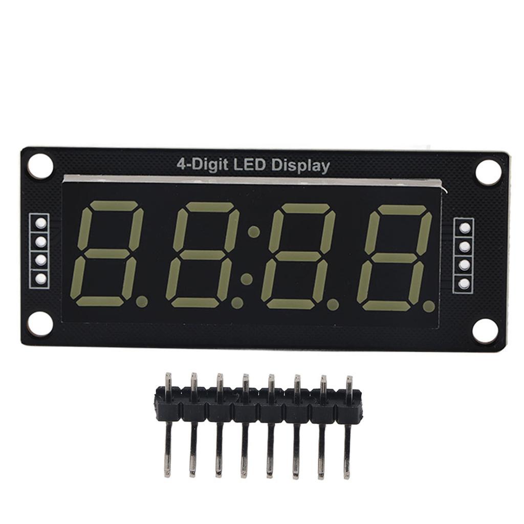 LED Display Tube Module 4 Digit 7 Segment White Display Color Fits for Arduino Use Library TM1637.h