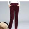 Autumn Winter Women Loose Thicken Plush Casual Pants Women's Corduroy Warm Pants Leggings High Waist Harem Pants Trousers