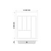 MAX cutlery insert | Model 45 (400x490 mm) | White