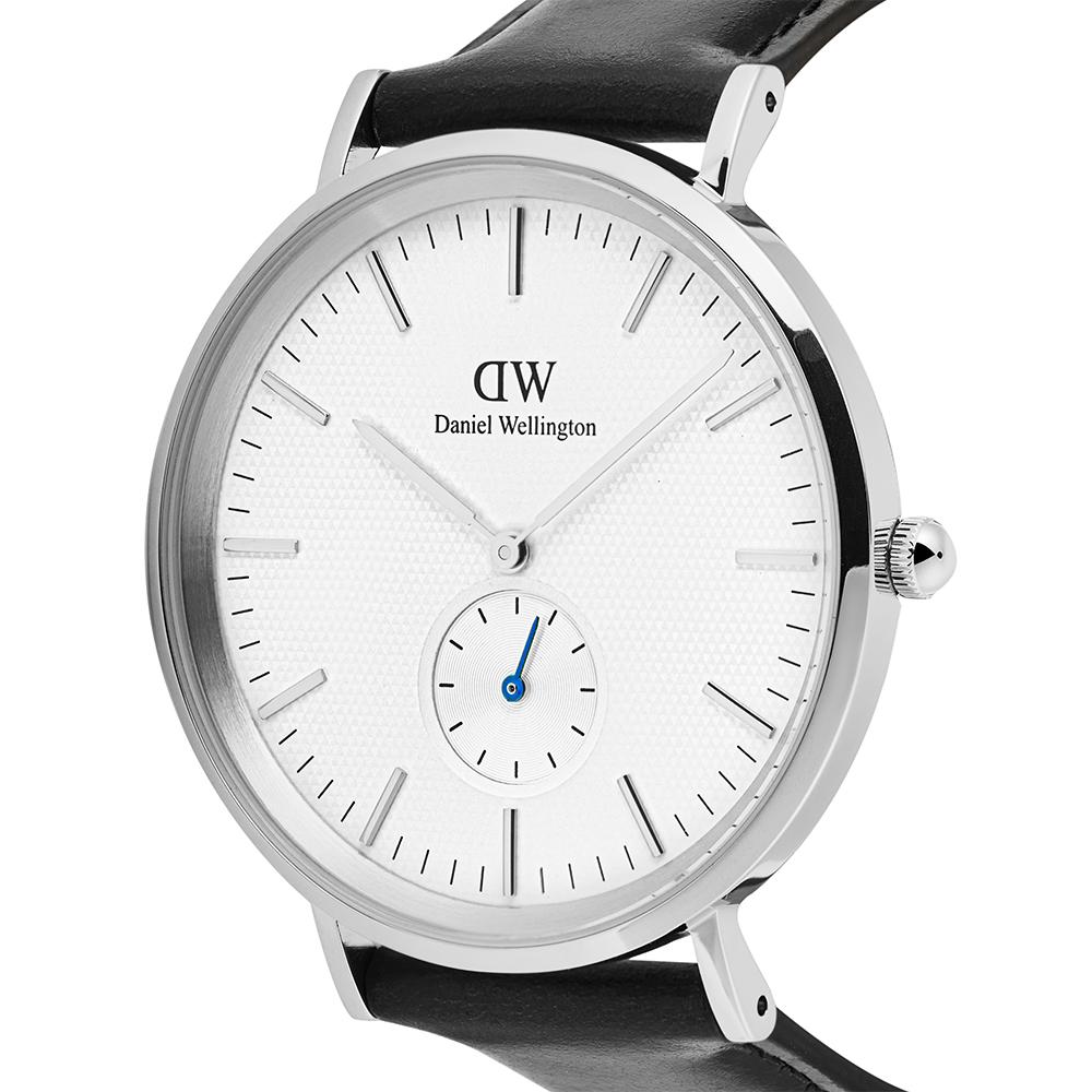 Danielwellingteon Classic Multi-Eye Men'S Daily Fashion Silver Black Leather Watch