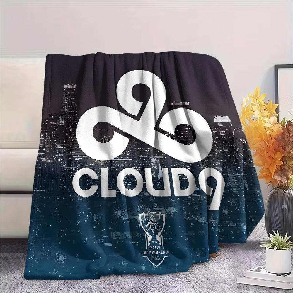 Cloud9 logo Print Flannel Blanket, High quality Comfortable for All Seasons, Home Decor, Warmth and Comfort, Perfect for Christmas Gifts