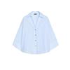 Spring New Women's Clothing Asymmetric Hem Wide Sleeve Poplin Comfortable Long Sleeve Lapel Shirt 2246255