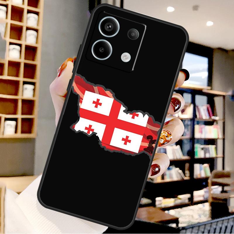 Georgia Flag For Xiaomi Redmi Note 14 Pro 12 11 9 10 13 15 Pro Plus Case For Redmi 15 10C 12C 13C 14C 15C