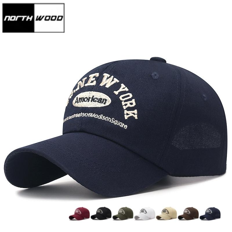 Northwood Letters Baseball Caps for Men Women All Seasons Soft Top Duck Tongue Hat Outdoor Sunshade Dad Hat