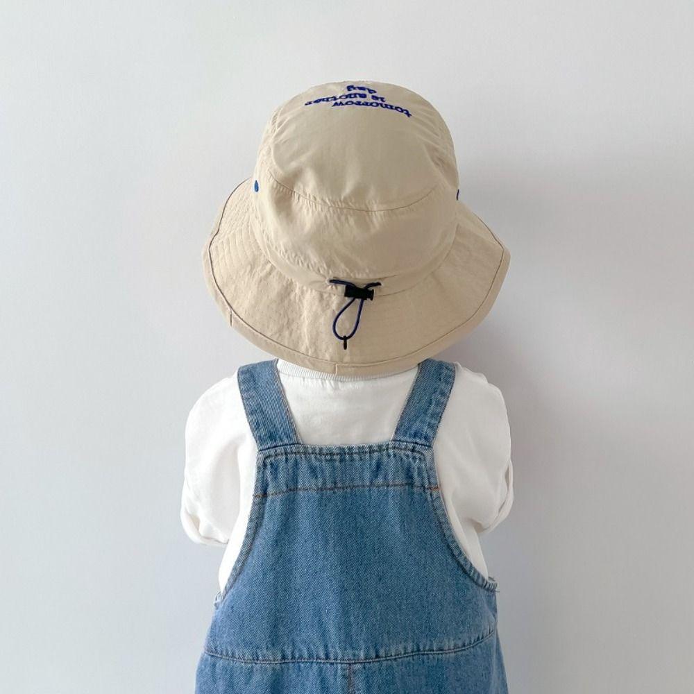 Детская шляпа-ведро с защитой от ультрафиолета, милая пляжная кепка, уличная панама, шляпа для маленьких девочек и мальчиков