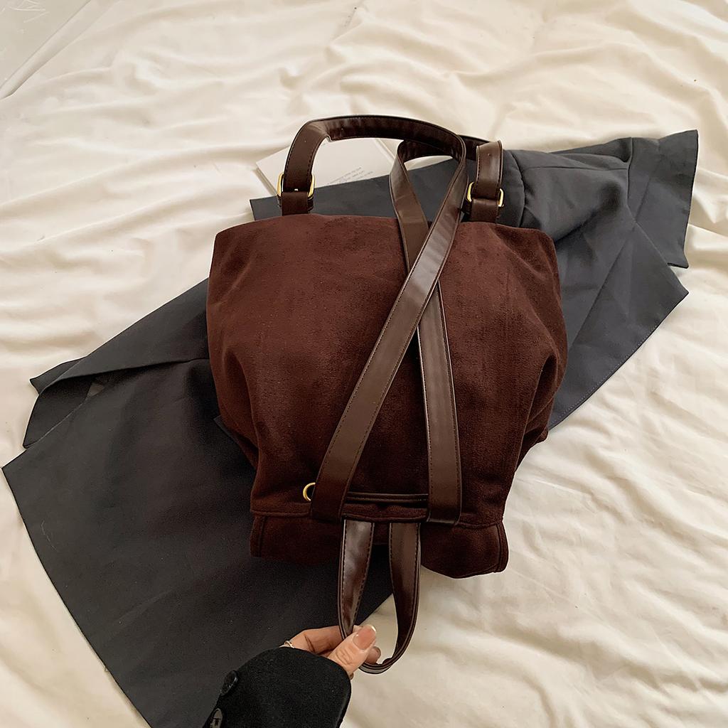 Женские ретро-рюкзаки с маленькими двойными карманами из искусственной кожи 2024 года, зимние рюкзаки Y2K в стиле ретро для школьников и студентов