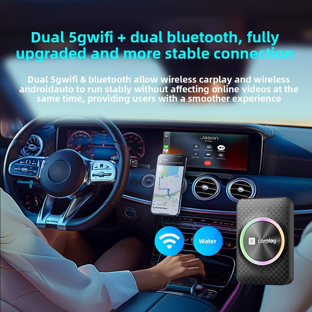 Оригинальный проводной-беспроводной адаптер CarPlay Android Auto для автомобиля 4K HD 4 ГБ + 32 ГБ с чипом RK3528 Двухдиапазонный Wi-Fi USB Type-C