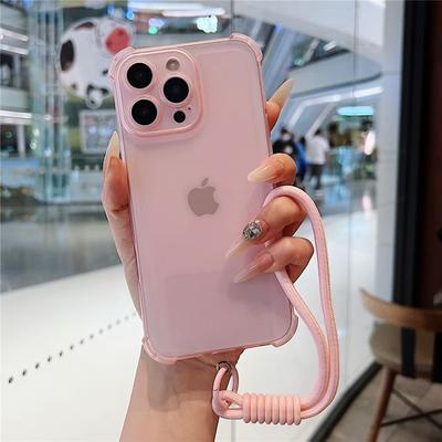 Новый Матовый Прозрачный Чехол для Телефона со Шнурком для Xiaomi POCO X7 Pro M7 F7 F6 F5 X6 X5 M6 Pro C65 C75 C71 Противоударный Чехол с Ремешком на Запястье