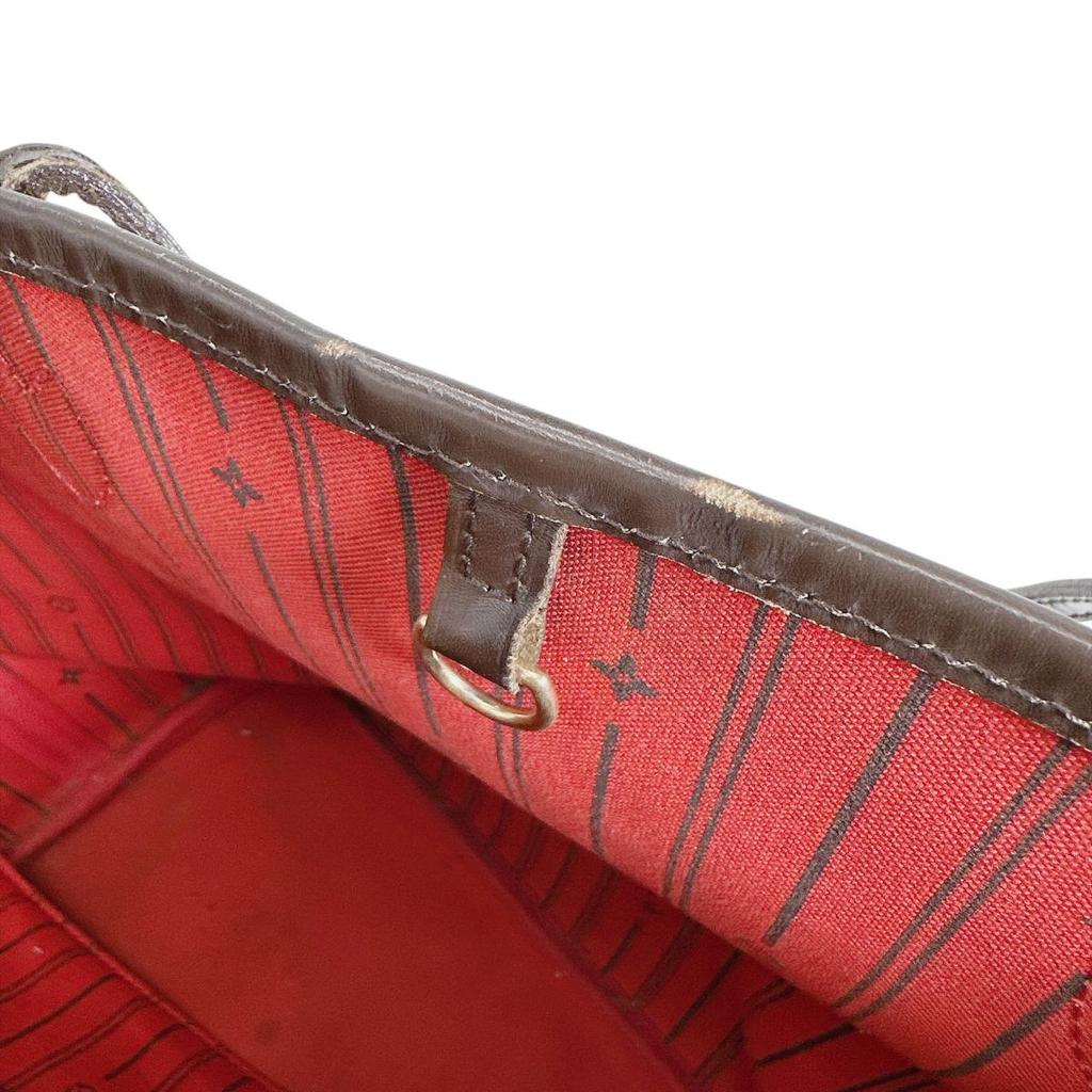 LOUIS VUITTON Neverfull MM Out of print Tote Bag Damier canvas Brown N51105 Used