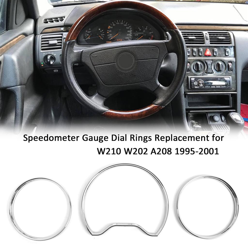Speedometer Gauge Dial Rings Replacement for Mercedes Benz W210 W202 A208 1995 2001