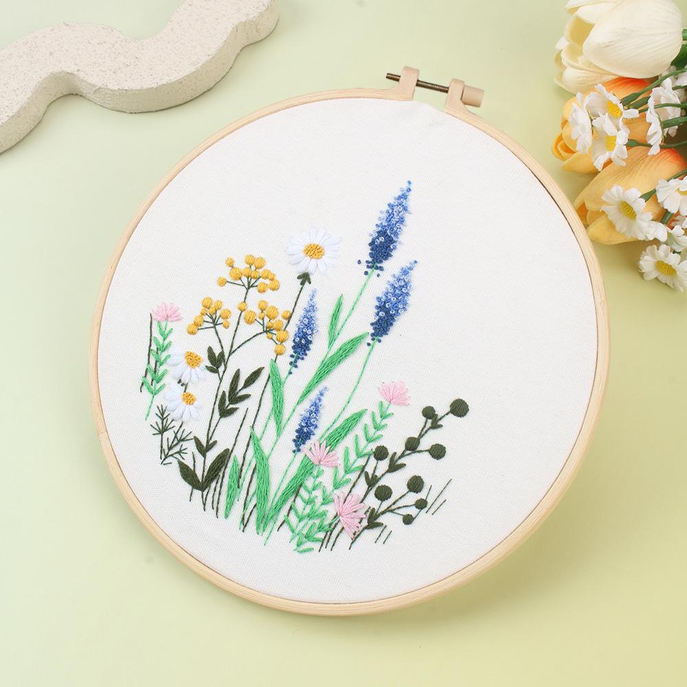 New Bouquet Flowers, Handmade Embroidery Kit Diy Material Pack Beginner Fabric Embroidery Suzhou Embroidery