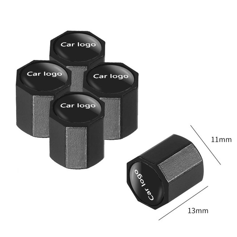 4pcs Car Tyre Valve Cap Bolt-on Nozzle Dust Cap Wheel TYUJH7 Valve Cap For Volkswagen VW Golf GTI Tiguan Jetta Transporter Passat T5