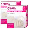 Холодная керамическая пудра - GRAINE CREATIVE - 2 кг - Белая - Смешанная - Точные отливки