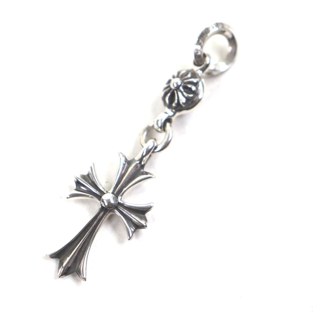 Excellent CHROME HEARTS Pendant Top 1 Ball Tiny CH Cross Silver 925 Mens Used