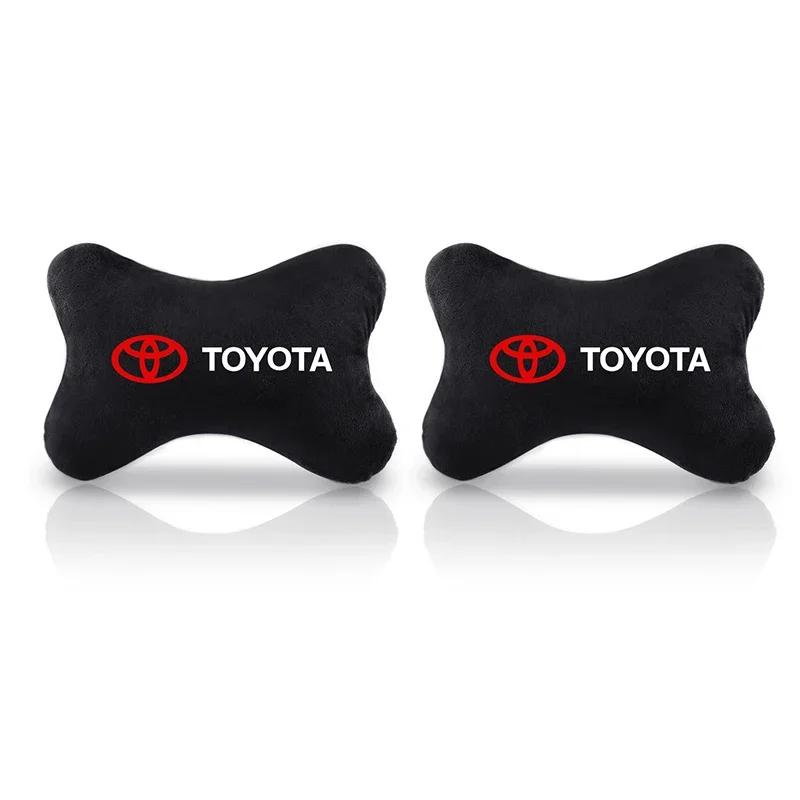 Toyota 2026 Новые колпаки на колеса Четыре сезона Универсальная дышащая плюшевая накидка на сиденье автомобиля и игрушка-подголовник Toyota Наклейка на автомобиль Toyota