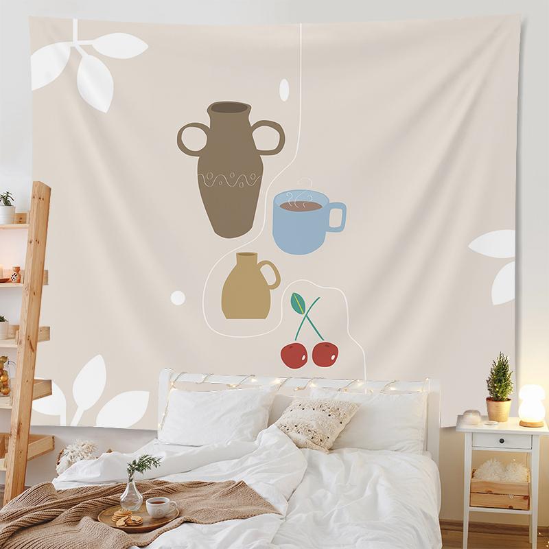 Богемный гобелен комната арт-деко фон ткань абстрактные геометрические лицо листья гобелен домашний декор