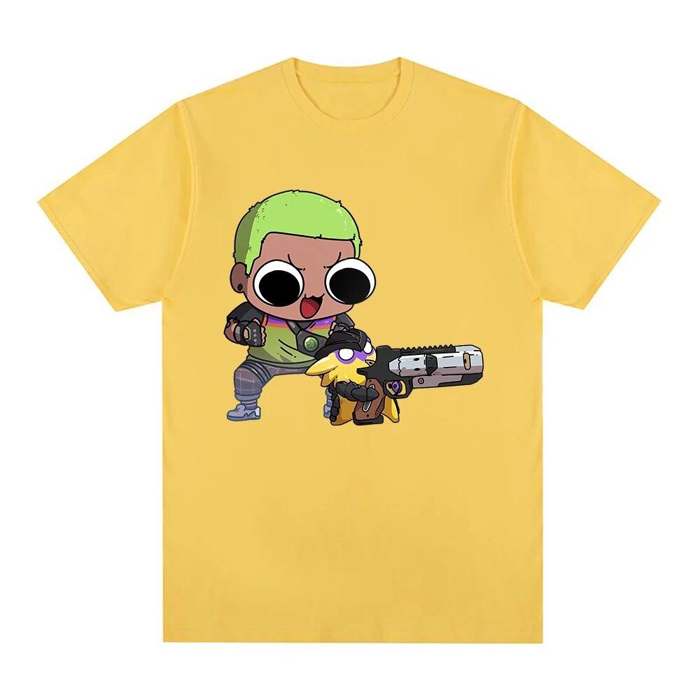 Футболка Valorant Gekko унисекс/женская Harajuku, уличная футболка с рисунком Kawaii, унисекс, эстетическая аниме, хлопковая футболка с рисунком песочного цвета