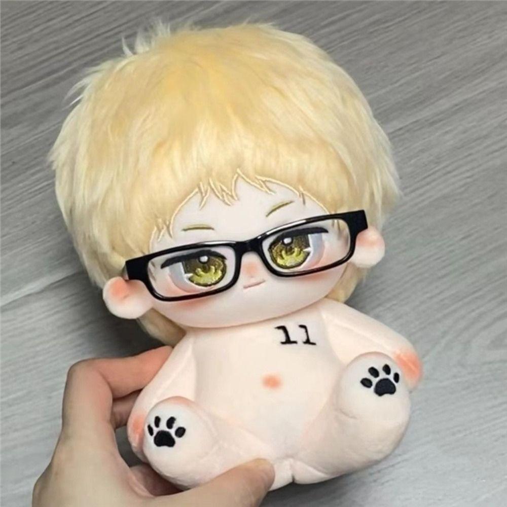Plastic Doll Glasses 20CM Plush Doll Dollhouse Props Cute Mini Clear Lens Eyeglasses  Girl's Toy