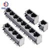 RJ45 1 2 4 6 8 портов Экранированный Модульный 21 мм PCB Jack 8P8C Прямой Угол Сквозное Отверстие Pcb Сетевой Разъем