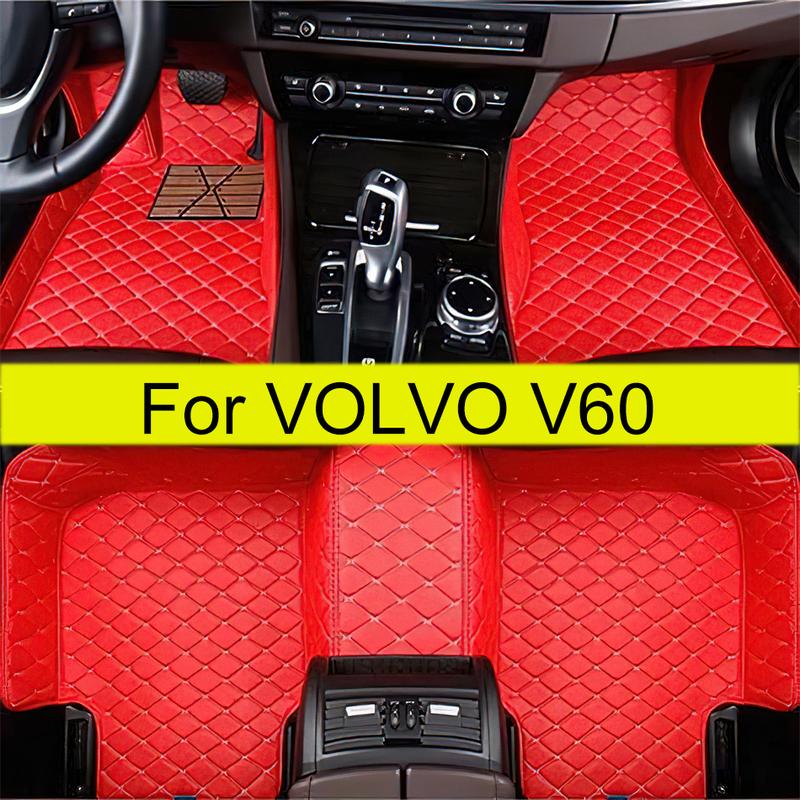 Автомобильные коврики для VOLVO V60 2011 2012 2013 2014 2015 2016 2017 2018 Автомобильные кожаные коврики Полный комплект ковриков для ног Ковры