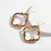RSAMD Tortoise Shell Clover Moroccan Earrings Open Chandelier Statement Jewelry-03