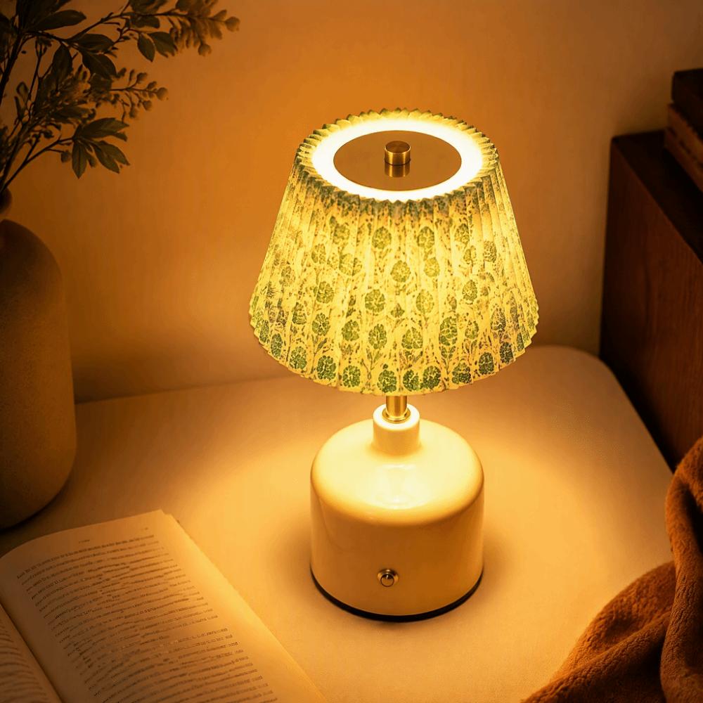 Ruffled Skirt Table Lamp Pleated Design Night Light Decorative Light Desk Lamp Bedroom
