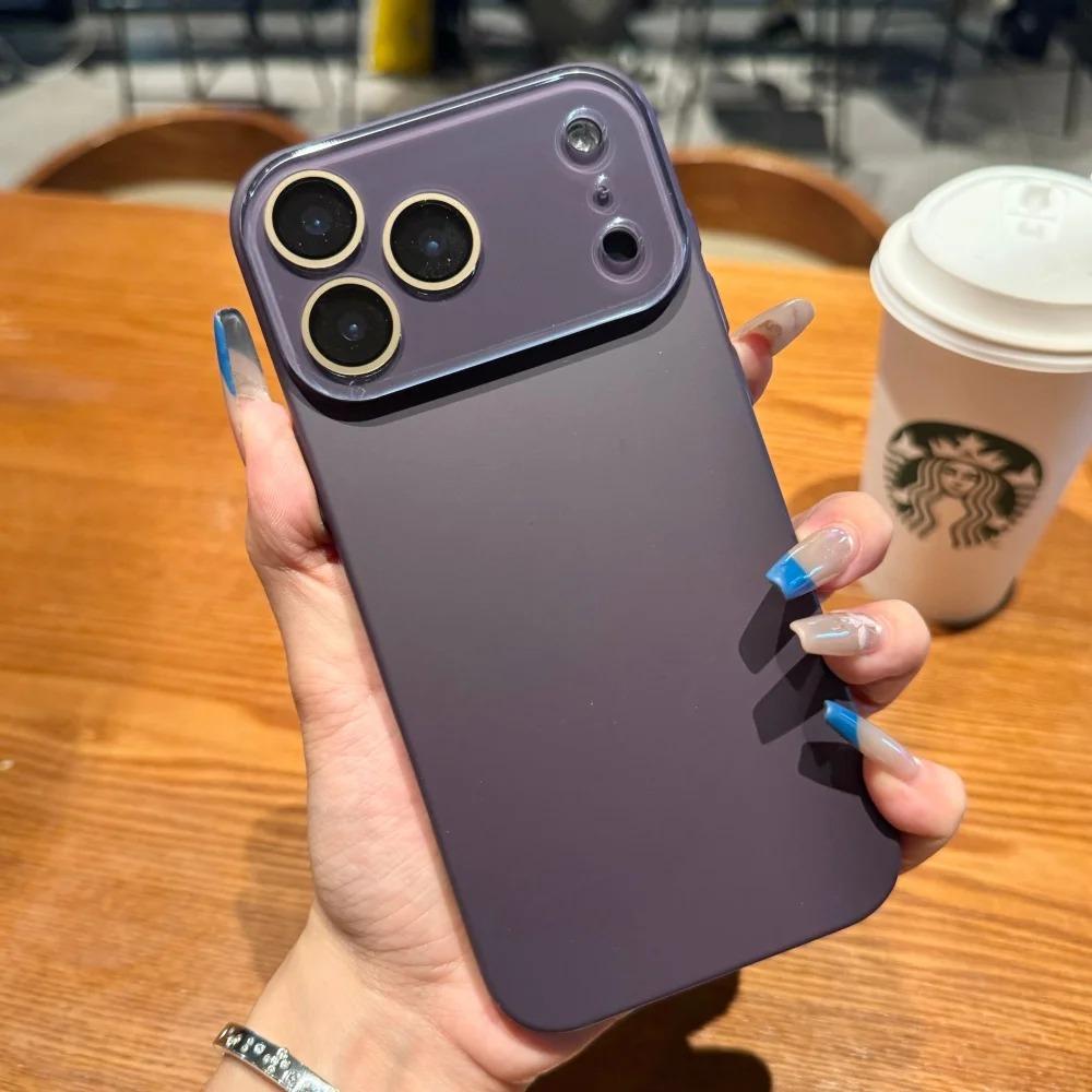 Роскошный противоударный чехол для телефона с матовым покрытием, приятный на ощупь, для iPhone 17 16 15 14 Plus 13 12 Pro Max 17Pro Air, защитная крышка для объектива камеры