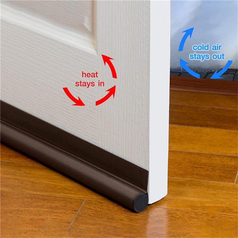 Adjustable Door Bottom Seal Strip Weather Strip Under Door Draft Stopper Thicker Anti-Cold Gap Blocker Sealing Weather Strip