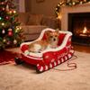 Red Dog Bed Non-slip Cushion Warm Washable Dog Bed for Winter Puppy Animal Indoor Outdoor Outside Car Sofa Crate