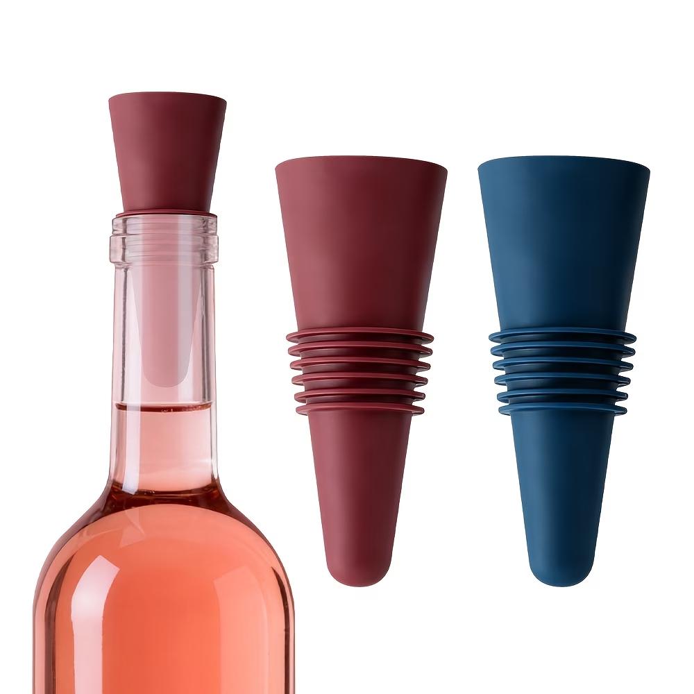 2pcs Wine Stoppers Beverage,Bottle Sealer Soft Silicone Wine Bottle Stoppers Corks with Grip Top for Keeping Wine Champagne Fres 7
