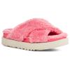 UGG Fuzz Sugar Cross Thick Sole Casual Fashion Sandals Women Sandals Candy-Pink 1135131-PJSM