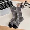 Women Socks Ballet Style Lolita Kawaii Bowknot Sweet Girls Middle Tube Socks Japanese Fashion Knitted Cotton Elastic Long Socks