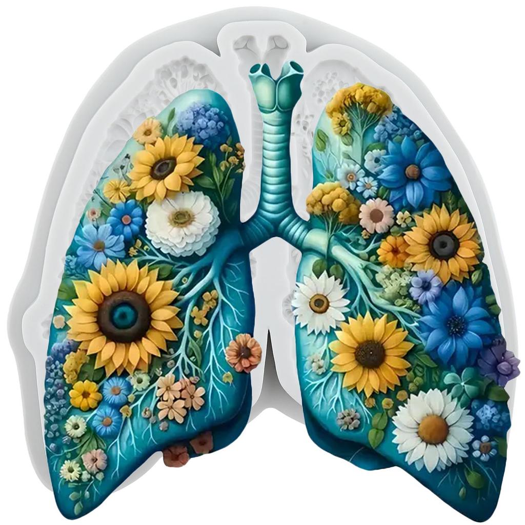 Силиконовая форма для человеческих органов Легкое Сердце Мозг Череп Скелет Формы для мастики Инструменты для украшения торта Топпер для кексов Конфеты Сахарная мастика Полимерная глина