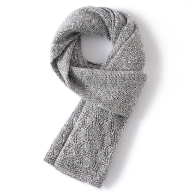 Women's 100% Pure Cashmere Scarf - Warm, Versatile Knit for Autumn/Winter Fashion