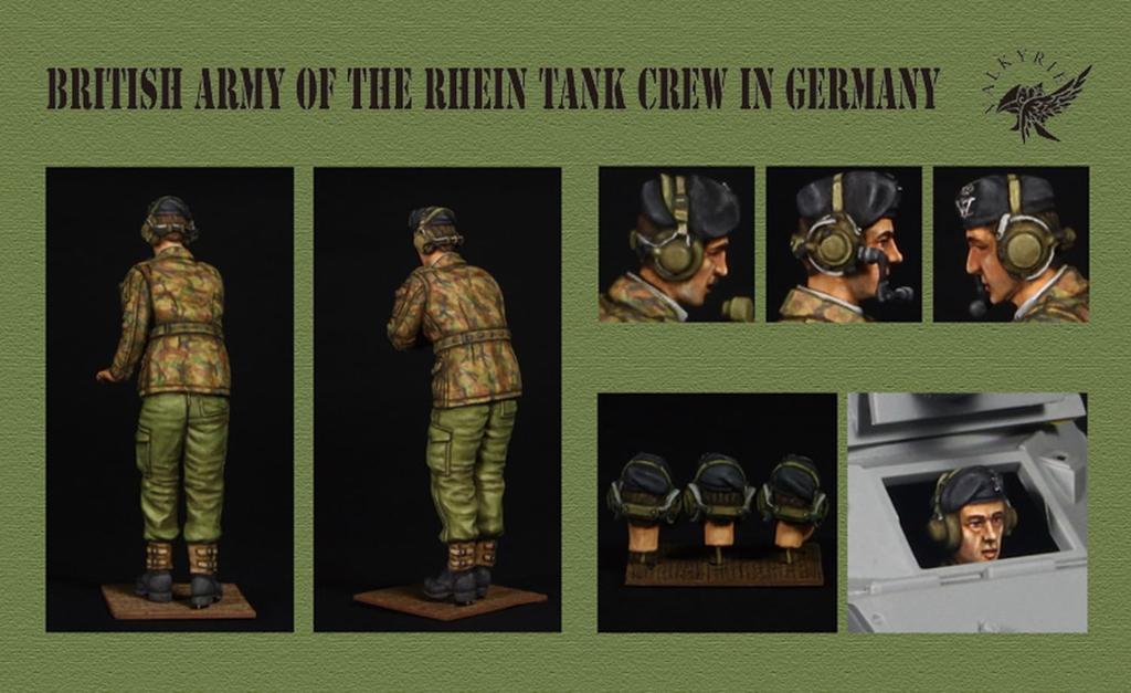 Valkyrie Miniature British Rhine Corps Tank Crew Set Stationed In Germany 2 1 Bust Resin Kit VM35014 1/35 (BAOR) 1960-1970s Figures,