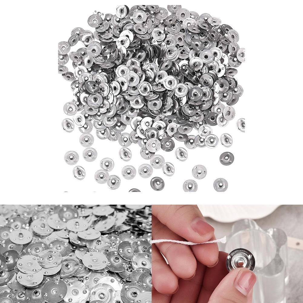 Convenient 500Pcs Candle Wicks Holders with Iron Base for DIY Projects