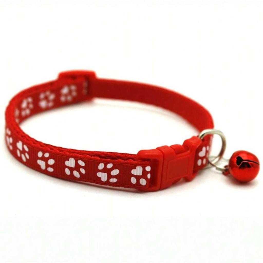 Colorful Pet Leash & Paw Print Collar Set for Dogs and Cats