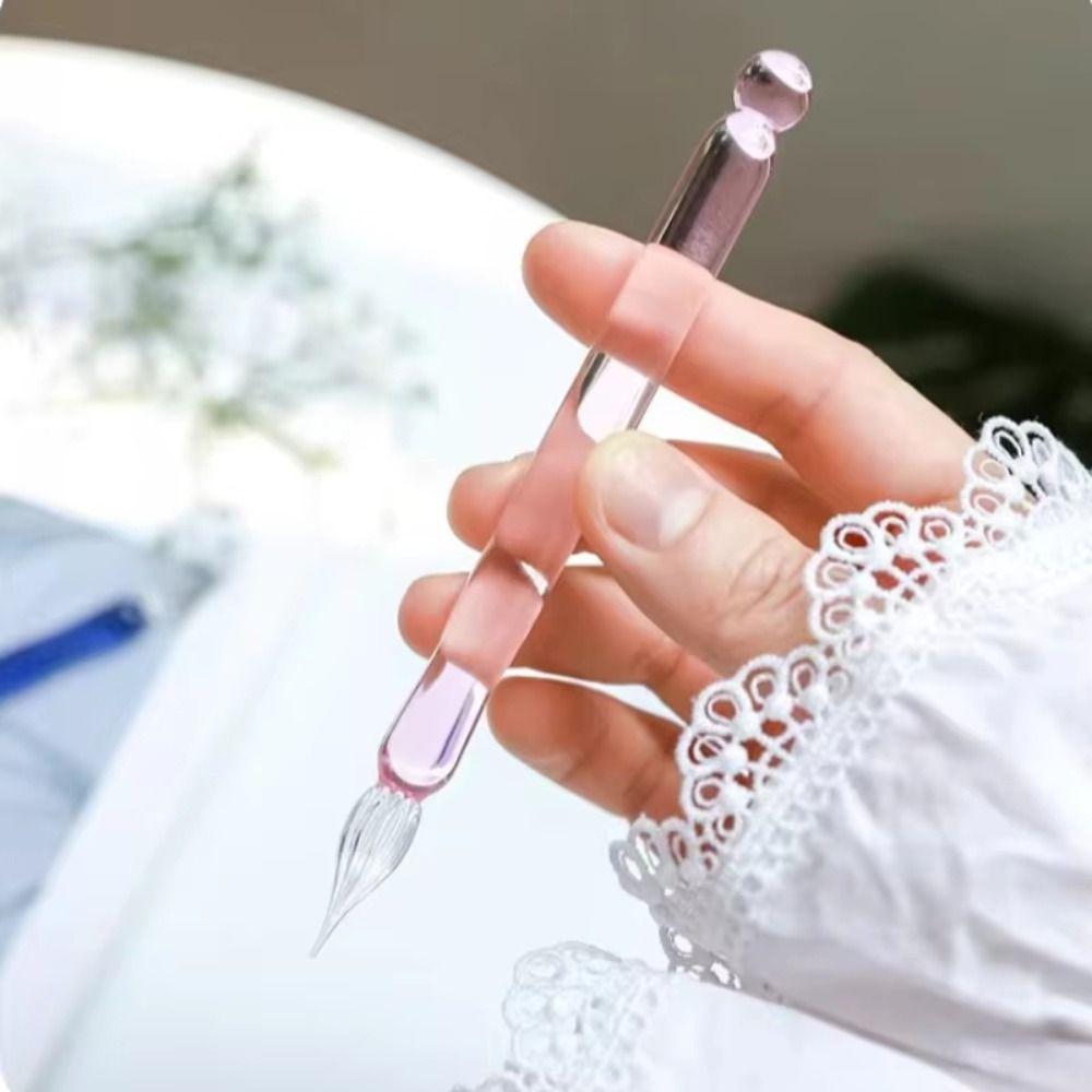 Calligraphy Dipping Pen Transparent Glass Fountain Pen Back To School Glass Dip Pen Art Painting