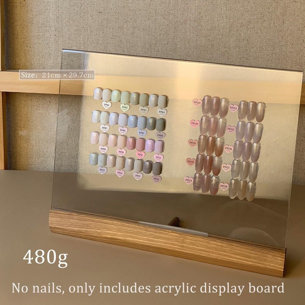 Acrylic Nail Polish Display Stand Transparent False Tips Display Shelf Manicure Tools
