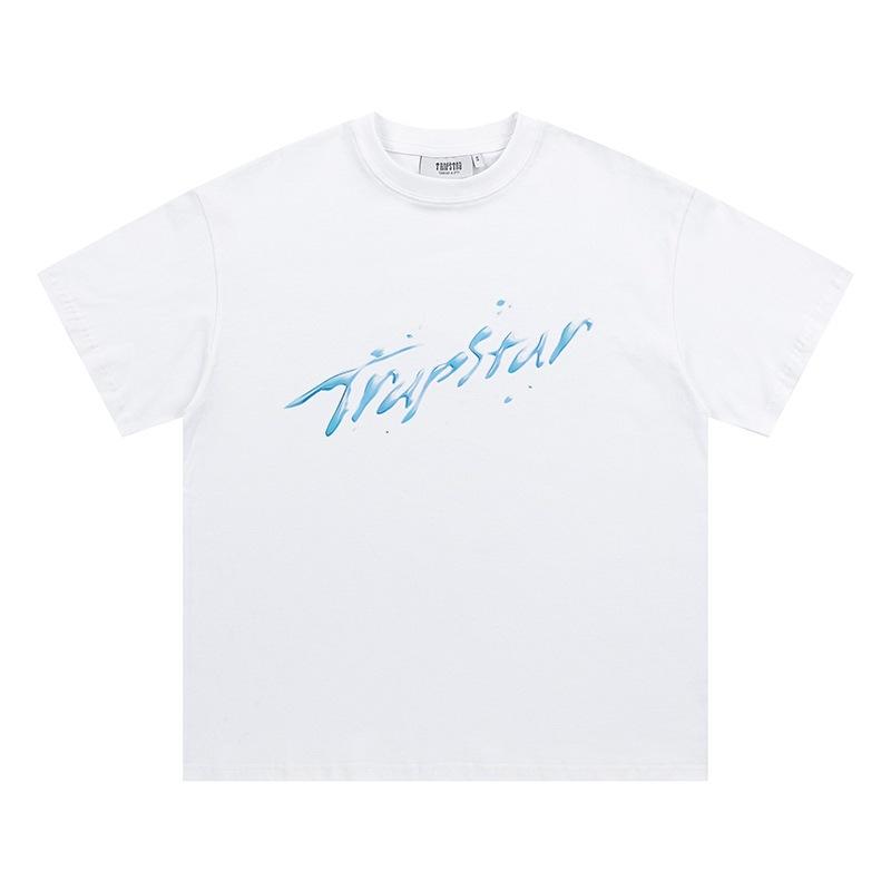 Cross-border new graffiti letter printing European and American street trendy brands loose and versatile casual men's and women's short-sleeved round