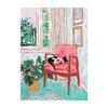 Nostalgic Retro Oil Painting Sofa Cat Plant Poster Painting Core Printing Wall Art Home Decoration Canvas Painting Frameless